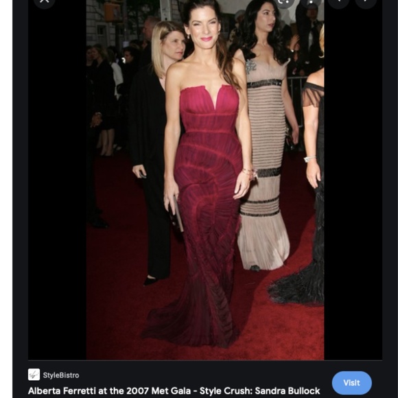 ❌SOLD❌ Alberta Ferretti Anthracite Ombre Chiffon Dress Sz S - Picture 9 of 13